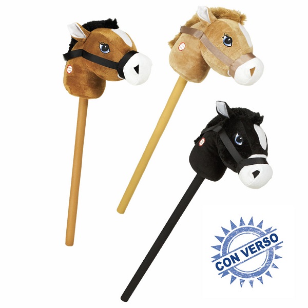 Cavalli con bastone bocca aperta, beige - ByAstrup - Giocattoli di legno