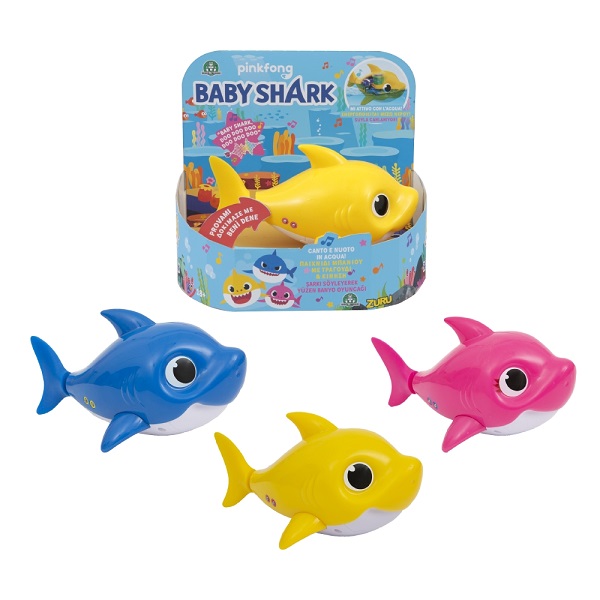 Baby Shark canta e nuota in acqua - Giallo
