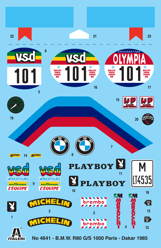 1/9 B.M.W. R80 G/S 1000 Paris Dakar 1985 - immagine 3