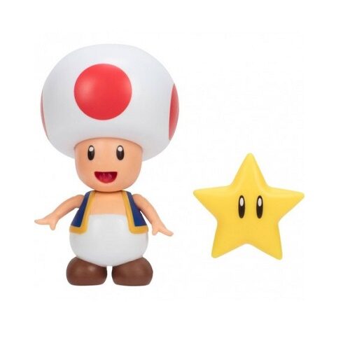 Super Mario - TOAD con Super STAR Action Figure