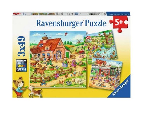 Puzzle 3x49 pezzi Vacanze in campagna
