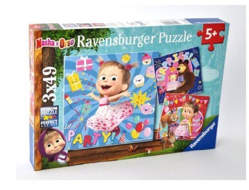 Puzzle 3x49 pezzi Masha e Orso