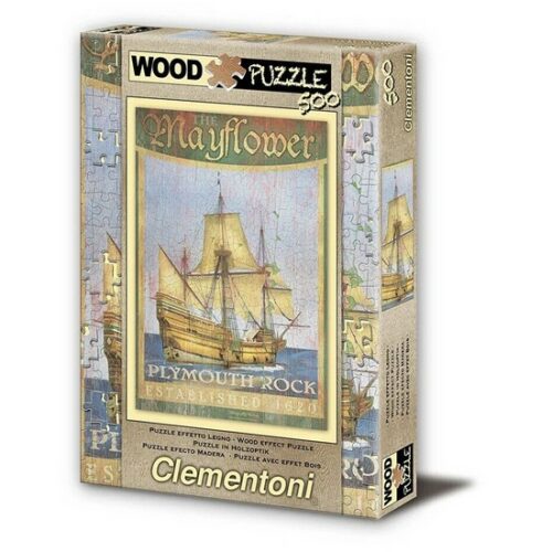 Puzzle 500 pezzi Mayflower effetto legno