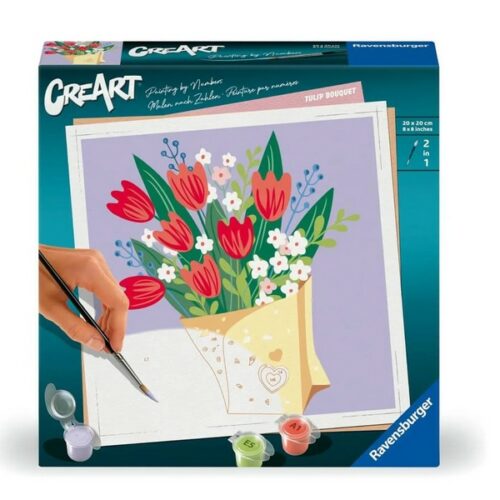 CreArt Serie Trend quadrati - Bouquet di Tulipani