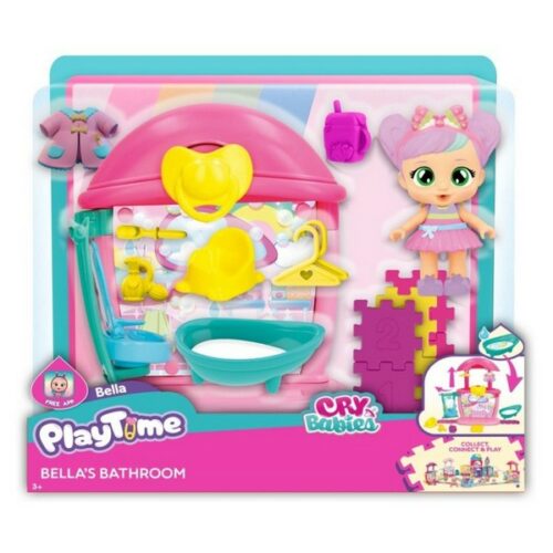 Cry Babies PlayTime Baby doll BELLA'S BATHROOM