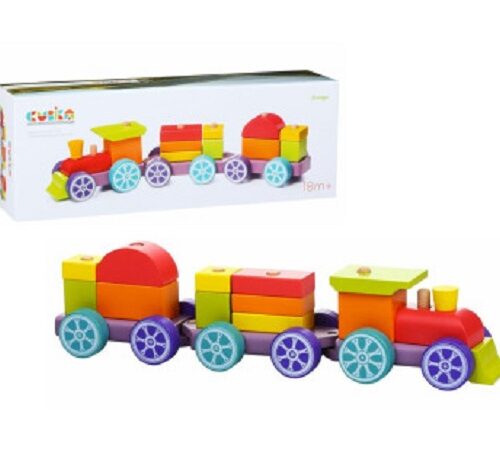 Treno colorato legno con formine