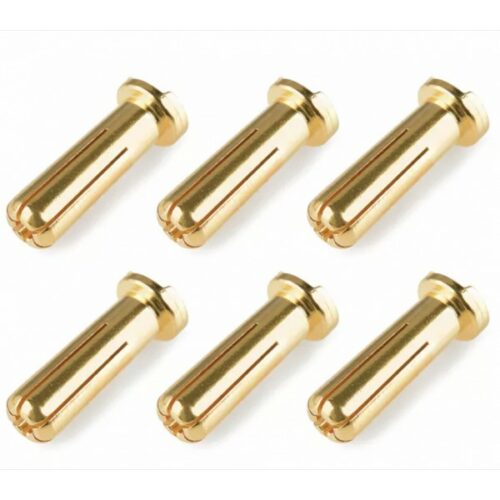 Team Corally Connettori Dorati 5 mm Maschi (6pz)