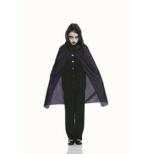 Mantello nero Cappuccio  cm70