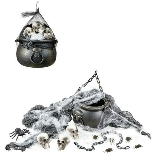 Set Decorativo Halloween (calderone, teschi,ragni,catena)