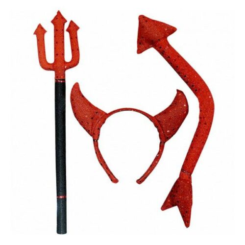 Set Diavolessa in paillets (corna, forcone, coda )