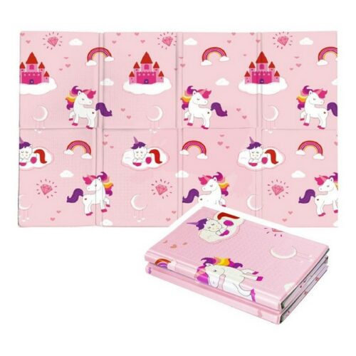 Tappeto morbido pieghevole Unicorno  120x90x0,8 cm