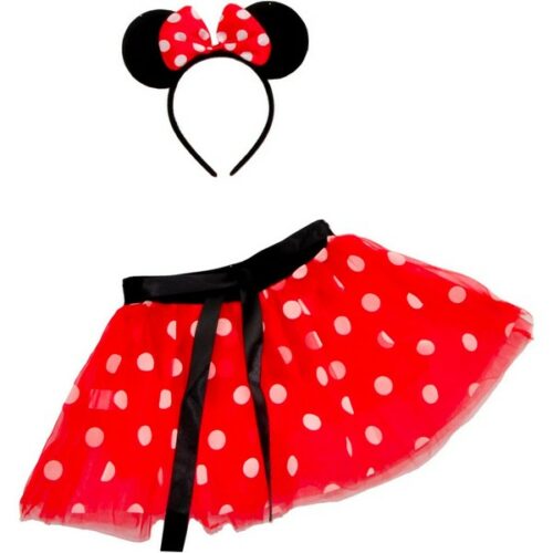 Set TUTU + cerchietto Topina  Rossa 3-6 anni