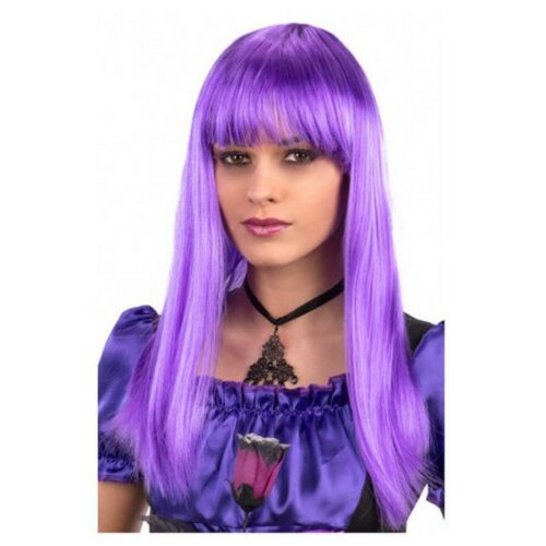 Parrucca lunga viola
