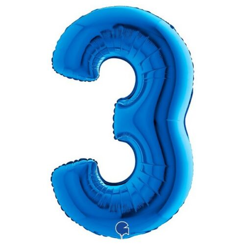 Palloncino metallico 3 BLU