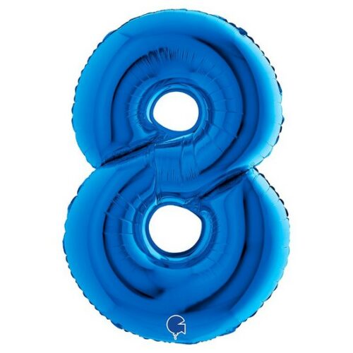 Palloncino metallico 8 BLU