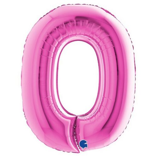 Palloncino metallico 0 fucsia
