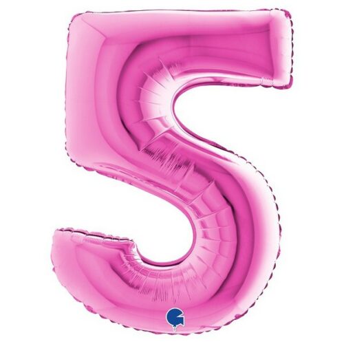 Palloncino metallico 5 fucsia