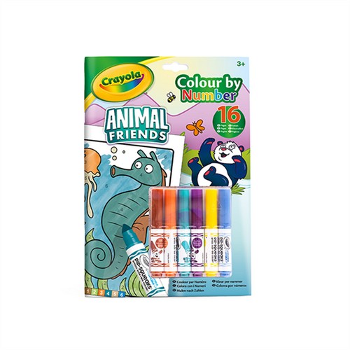 Album colora con i numeri ANIMAL FRIENDS