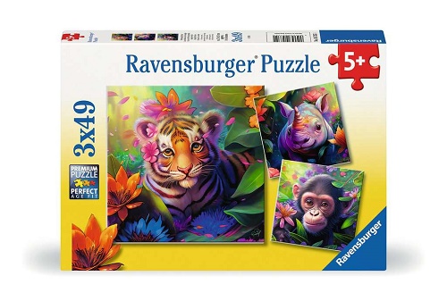 Puzzle 3x49 pz Cuccioli della Giungla