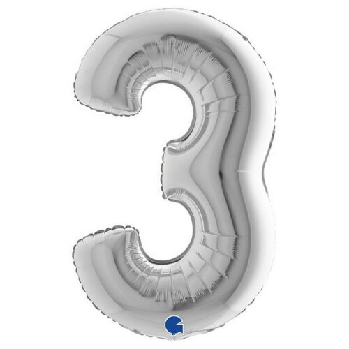 Palloncino metallico 3 argento