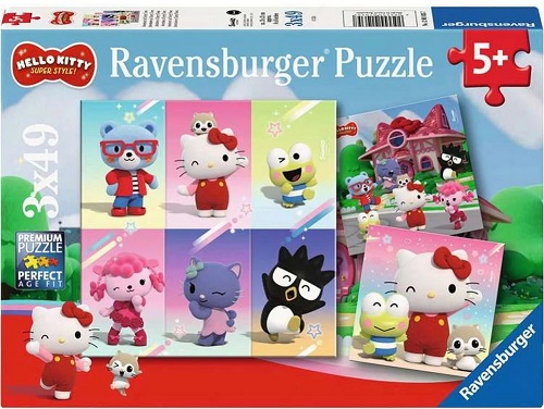 Puzzle 3x49 pz Hello Kitty super Style
