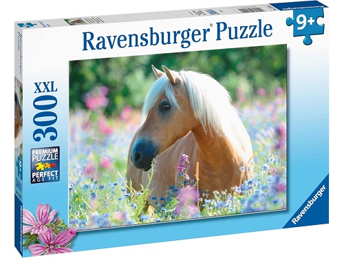 Puzzle 300 pezzi XXL: Cavallo tra i fiori