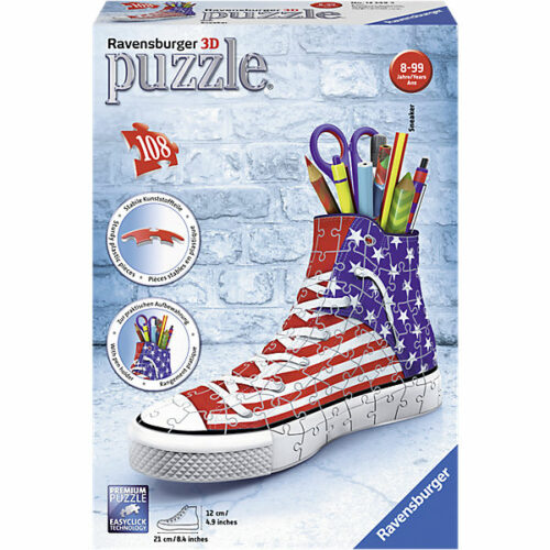 Puzzle 3D: Sneaker Flag USA - Portapenne