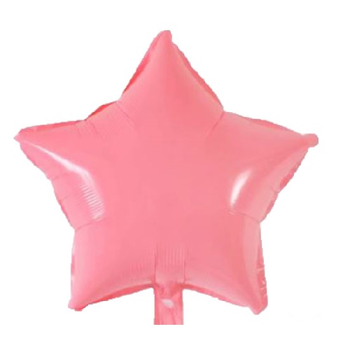 Palloncino metallico stella rosa matte