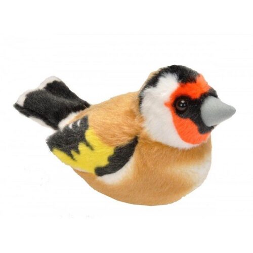 Peluche sonoro uccellino goldfinch