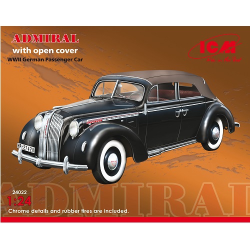 1/24 ADMIRAL with open cover WWII German Passenger Car