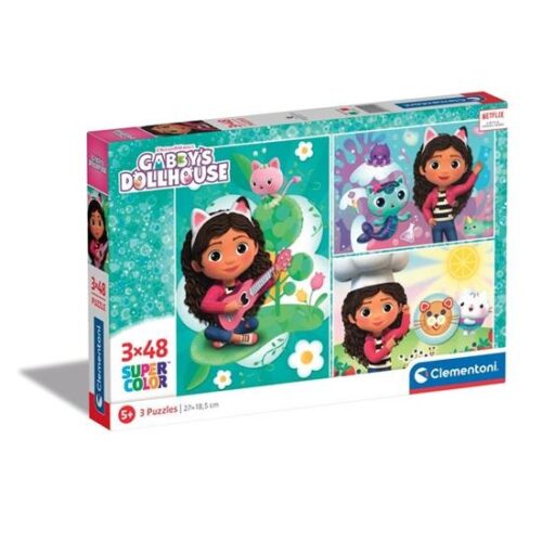 Puzzle 3x48 pezzi Gabby's Dollhouse