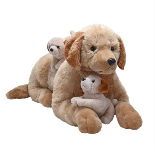 Peluche Mamma e cuccioli Golden Retriever