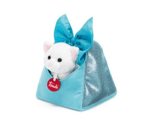 Peluche Trudi Borsa Fiocco con Gattino XS
