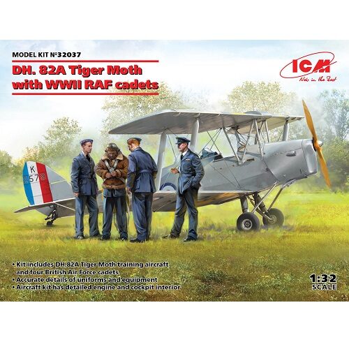 1/32 DH.82A Tiger moth with WWII RAF cadets
