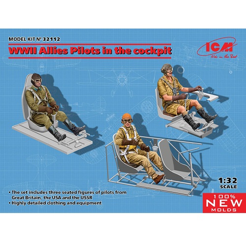 1/32 Wwii allies pilots in the cockpit
