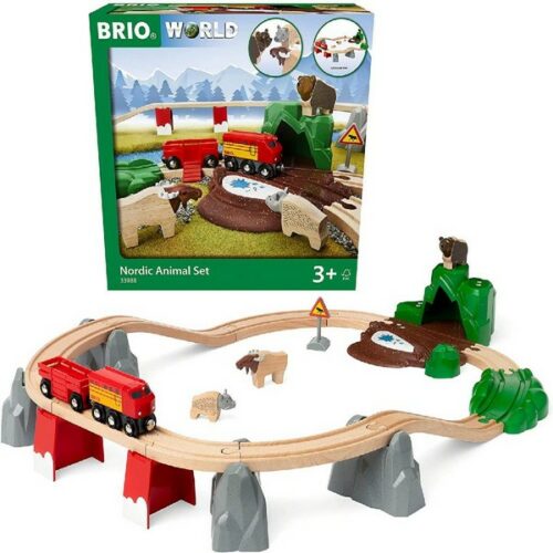 BRIO -  set Treno con animali nordici