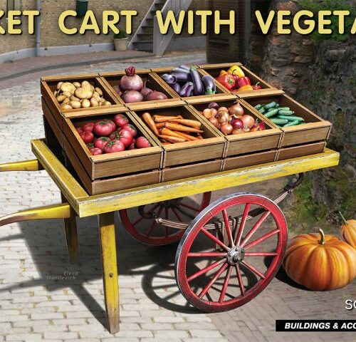 1/35 CARRELLO DEL MERCATO CON VERDURE