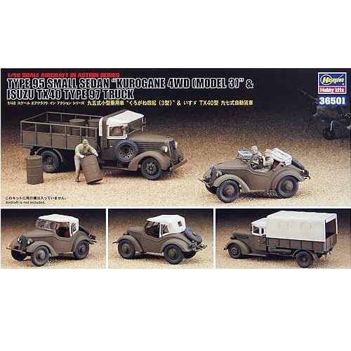 1/48 TYPE 95 SMALL SEDAN "KUROGANE 4WD (MODEL 3)" & ISUZU TX40 TYPE 97 TRUCK
