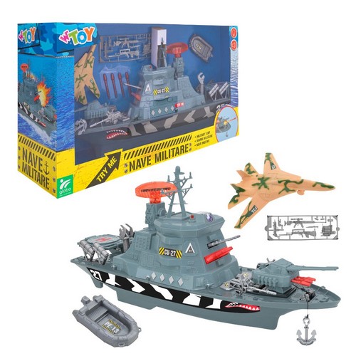 NAVE MILITARE 56cm Luci e suoni