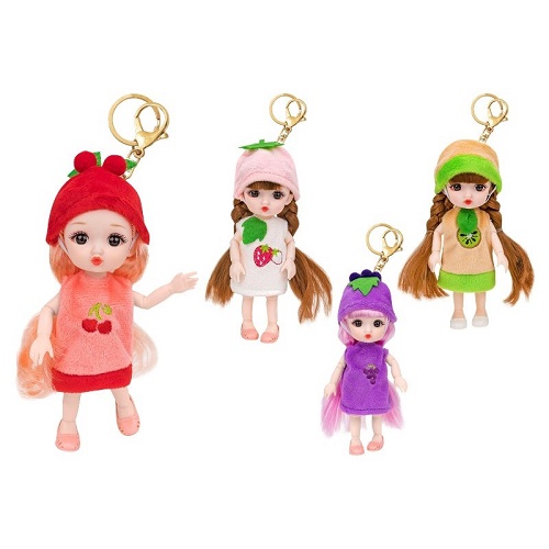 Bambola Frutta 18 cm con portachiavi