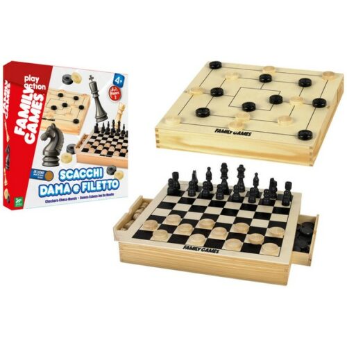Gioco Scacchi -Dama-Filetto