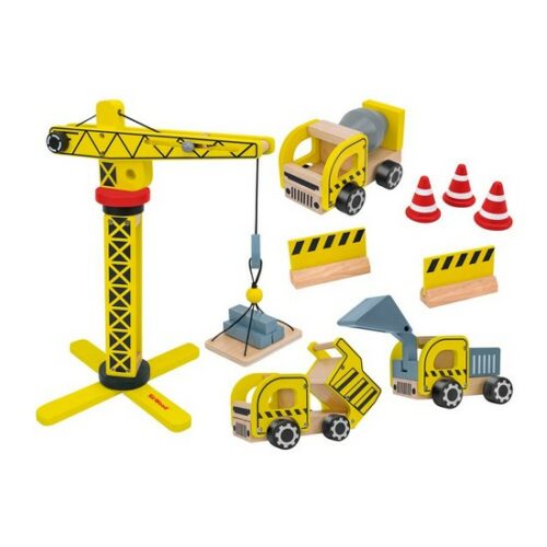 Cantiere con GRU in legno