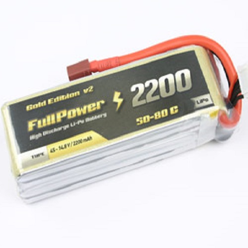 FullPower Batteria Lipo 4S 2200mAh 50C Gold Edition V2 spina tipo DEANS