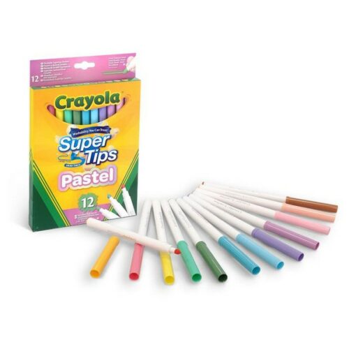 12 pennarelli pastel super tips