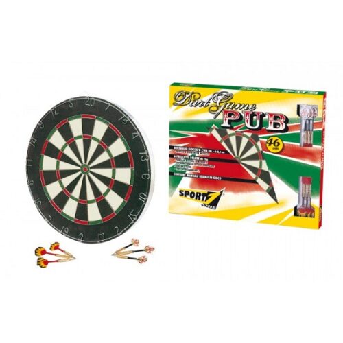 Bersaglio PUB 46 cm con 6 frecce a punta metallo