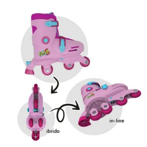 Pattino Flip convertibile 2 in 1 rosa