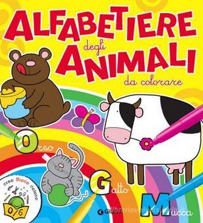 Alfabetiere degli animali da colorare