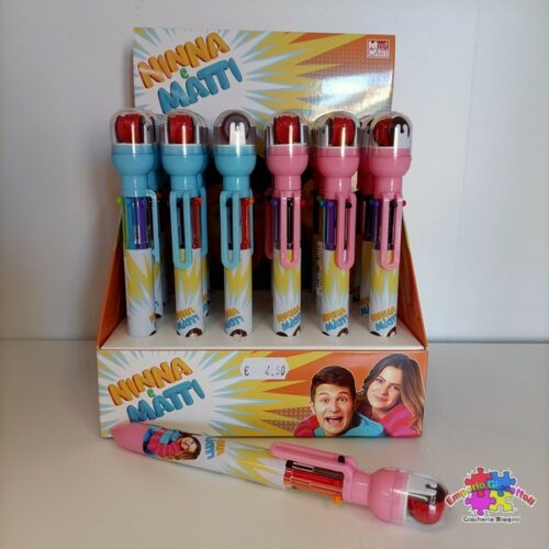 NINNA & MATTI  Penna 6 colori con timbrini