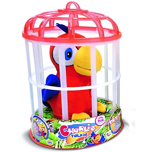 Charlie Funny Talkie pappagallo rosso e blu interattivo