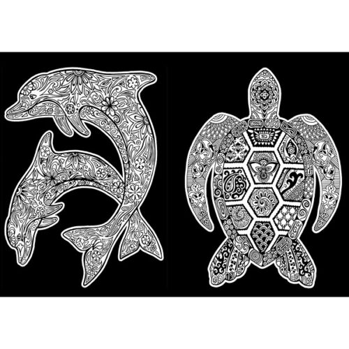 Colorvelvet Notebook A5 80 pagine Tartaruga e delfini